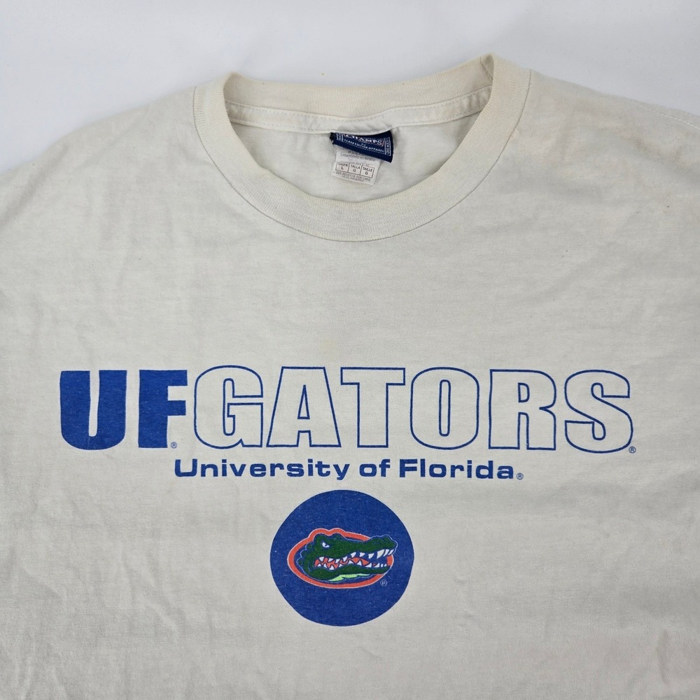 Vintage Champs Florida Gators T-Shirt L White University Of Florida 90s VGVC